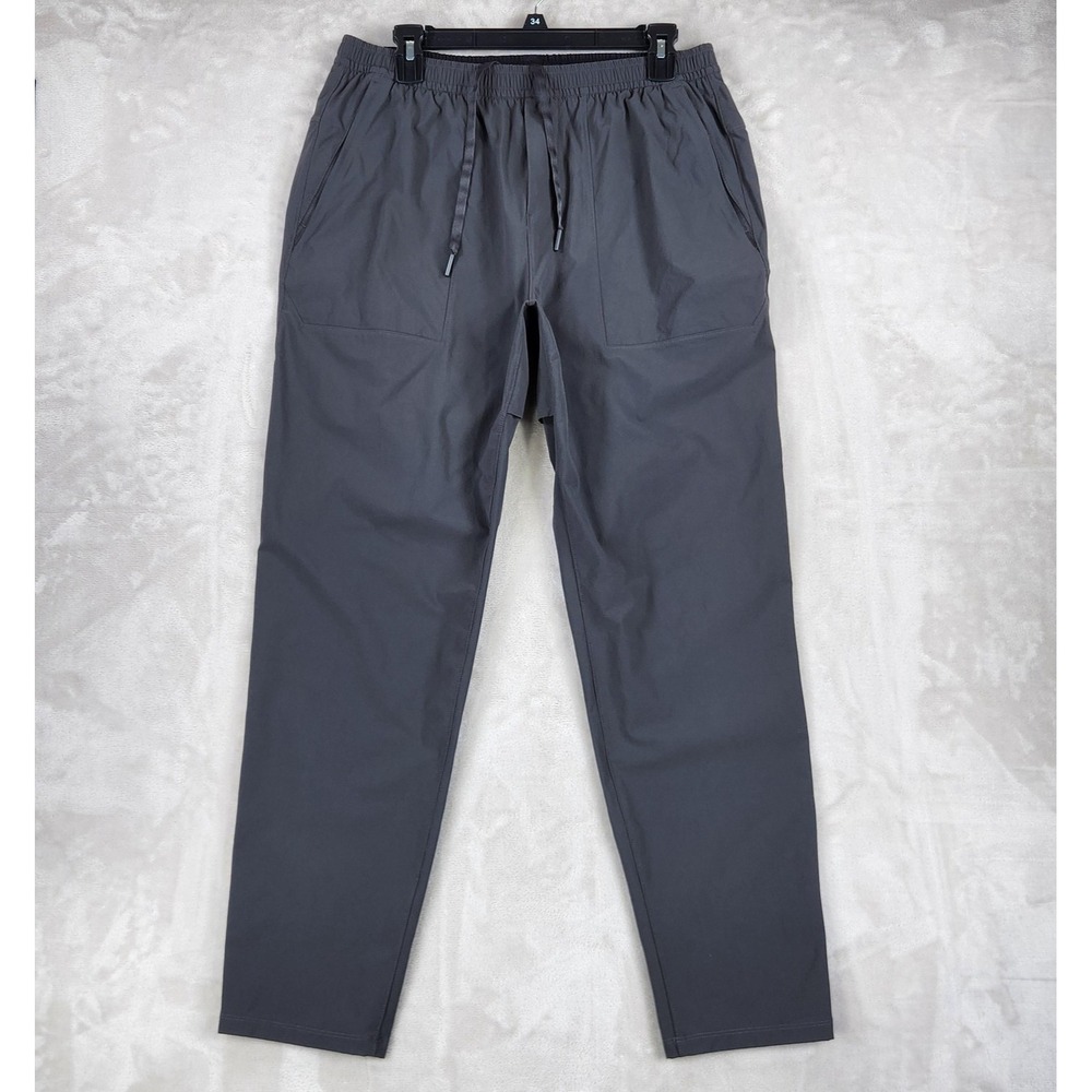 Lululemon Pants Mens Large 34x30 Gray Jogger Elastic Waist Lined Stretch Tech